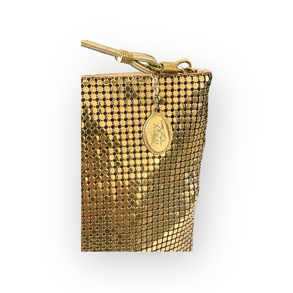 Vintage: Whiting Davis 𖣴 Metal Mesh Convertible Crossbody Clutch Bag 𖣴 Gold 𖣴 - Picture 5 of 16